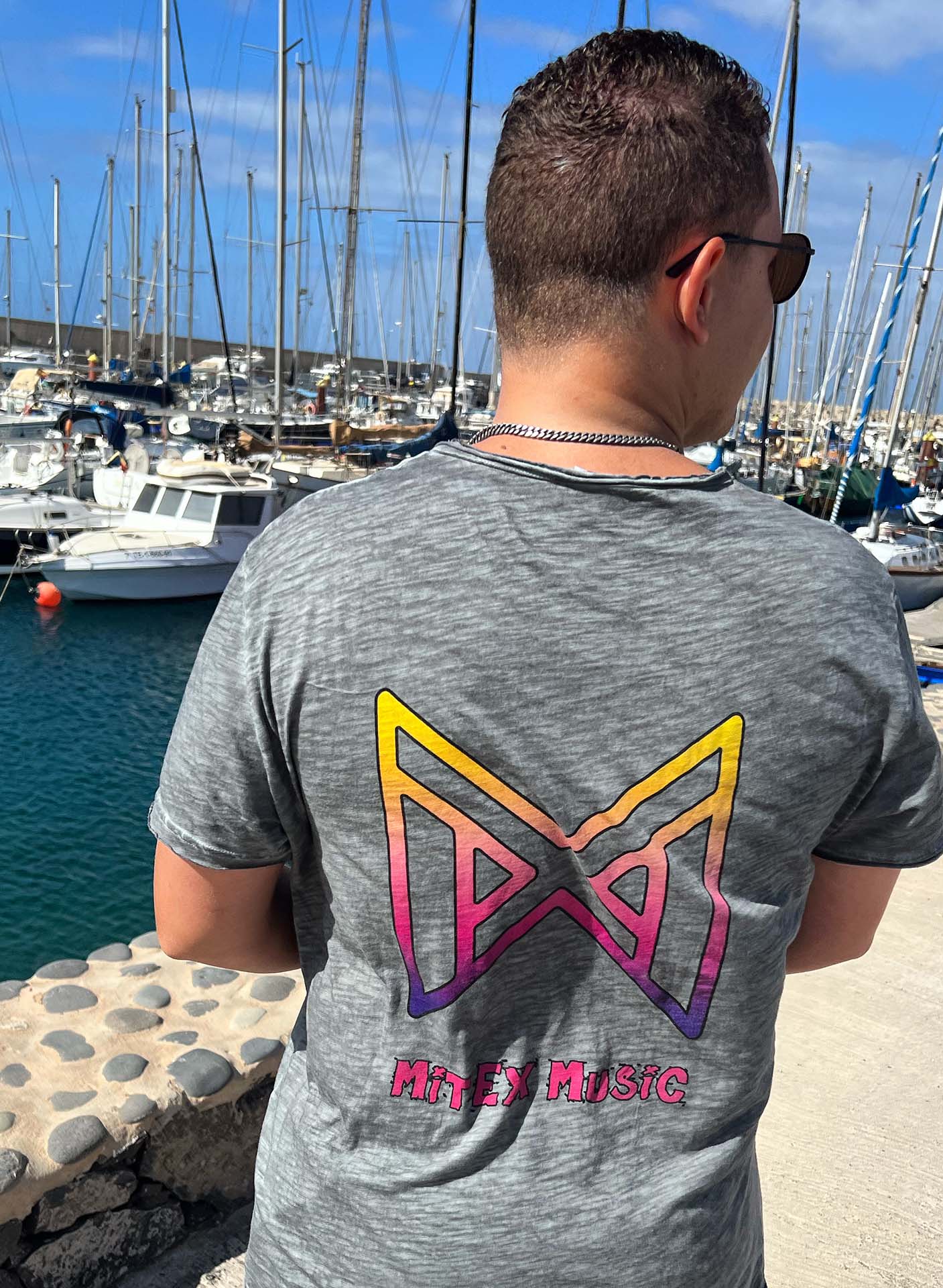 MiteX wearing a MiteX T-Shirt in Teneriffe